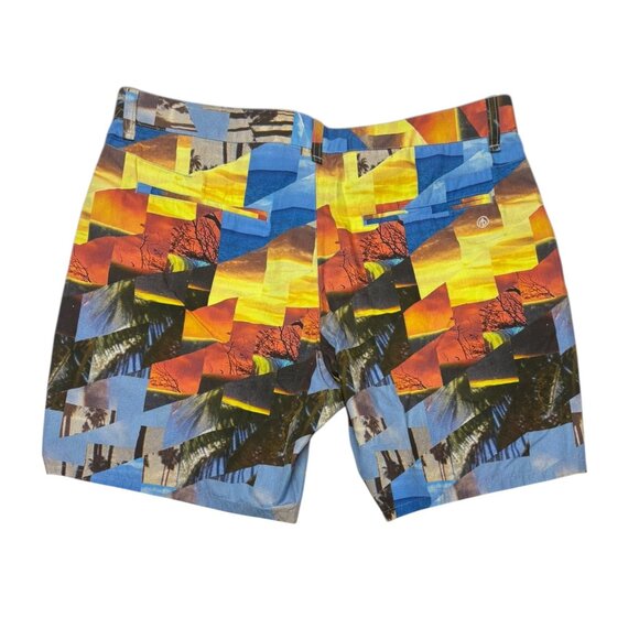 rag & bone Perry Sunset Print Cotton Ripstop Shorts - Picture 7 of 11